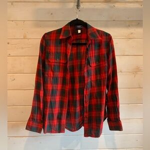 Chaps | Red & Green Plaid Button Up